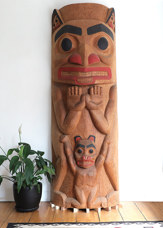 Carved Totem Pole, dated 1974