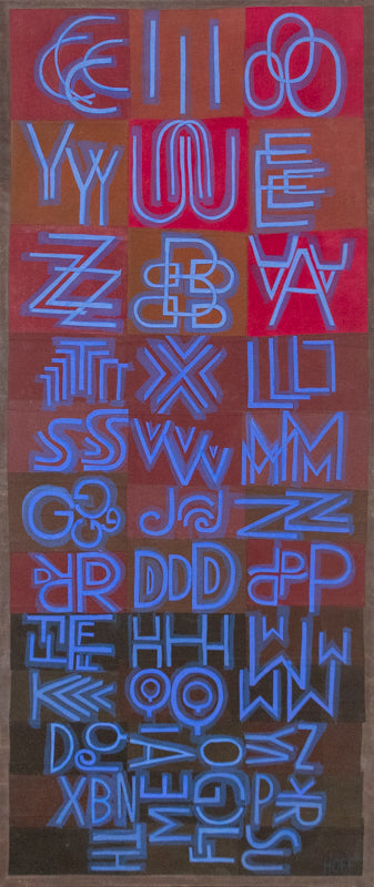 Margo Hoff (1910-2008) artwork for sale. Dancing Alphabet, Painting