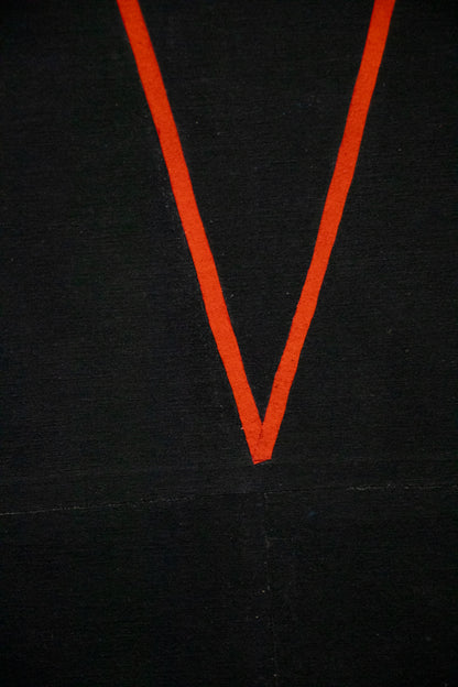 Neon Line (Abstract in Black, Red, and Orange), Painting