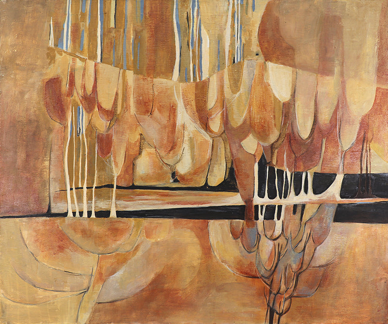 Untitled (Abstract Landscape with Ochre and Orange), Painting