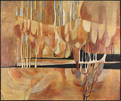 Untitled (Abstract Landscape with Ochre and Orange), Painting