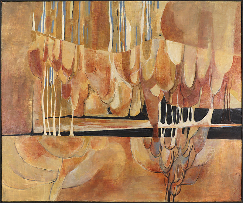 Untitled (Abstract Landscape with Ochre and Orange), Painting