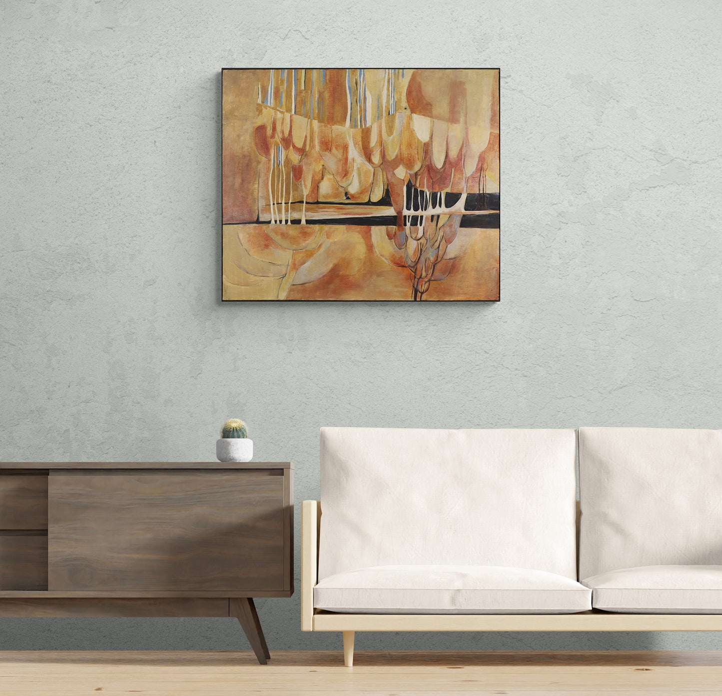 Untitled (Abstract Landscape with Ochre and Orange), Painting