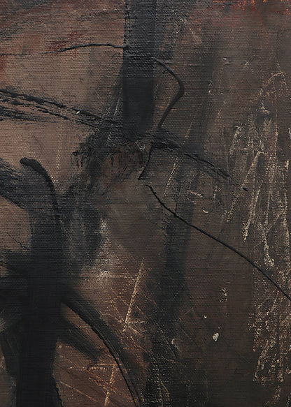 Untitled (Abstract Figurative with Brown, White and Black), , 1956