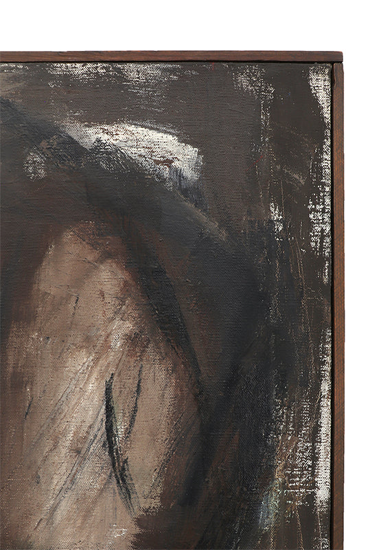 Untitled (Abstract Figurative with Brown, White and Black), , 1956