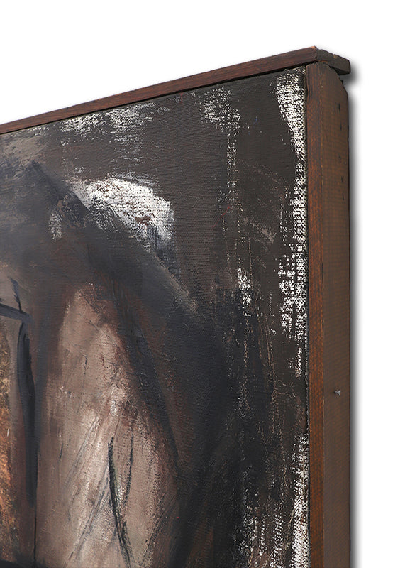 Untitled (Abstract Figurative with Brown, White and Black), , 1956