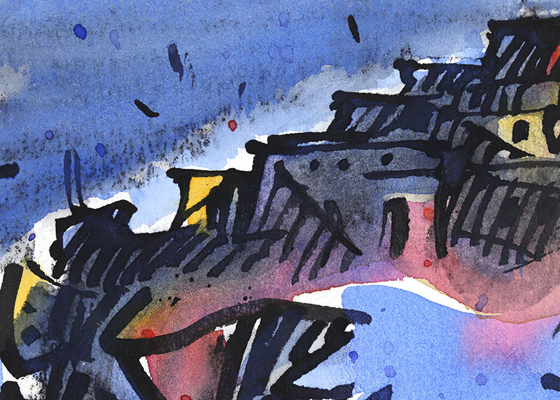 Walpi #3 (Hopi Village on First Mesa, Arizona), Painting, dated 2001