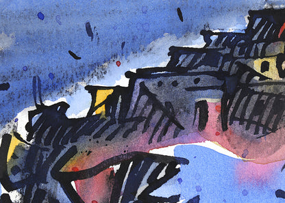 Walpi #3 (Hopi Village on First Mesa, Arizona), Painting, dated 2001