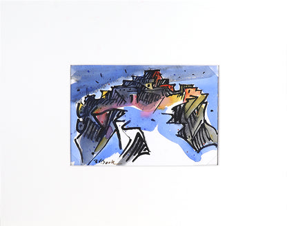Walpi #3 (Hopi Village on First Mesa, Arizona), Painting, dated 2001