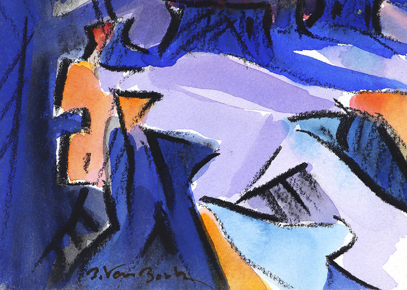 Walpi #5 (Hopi Village on First Mesa, Arizona), Painting, dated 2002