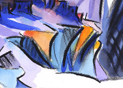 Walpi #5 (Hopi Village on First Mesa, Arizona), Painting, dated 2002