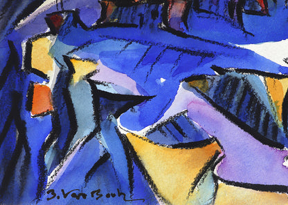 Walpi #6 (Hopi Village on First Mesa, Arizona), Painting, dated 2002