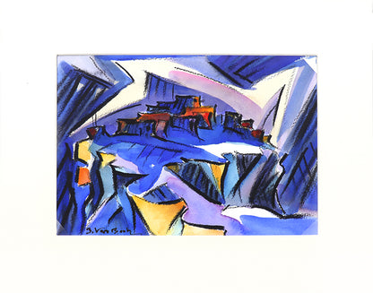 Walpi #6 (Hopi Village on First Mesa, Arizona), Painting, dated 2002