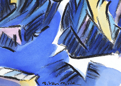 Walpi #7 (Hopi Village on First Mesa, Arizona), Painting, dated 2002