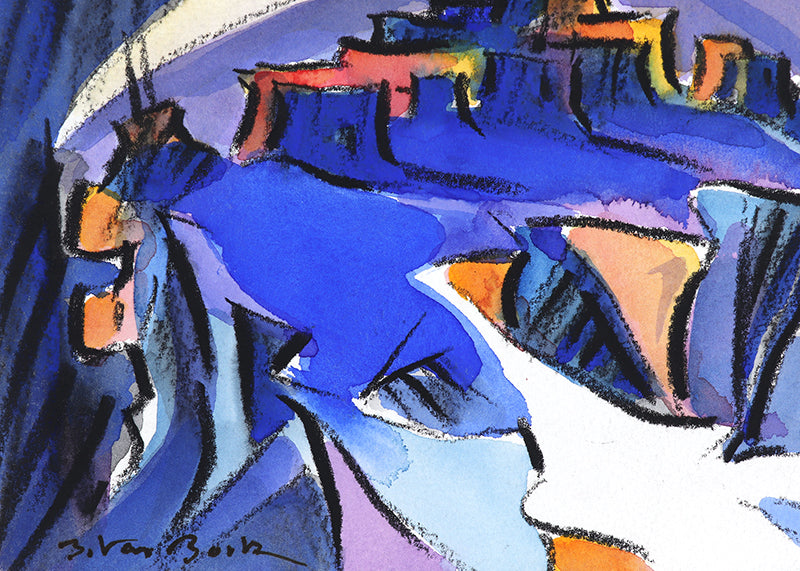 Walpi #8 (Hopi Village on First Mesa, Arizona), Painting, dated 2002