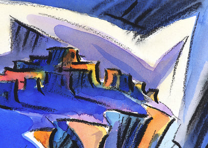 Walpi #8 (Hopi Village on First Mesa, Arizona), Painting, dated 2002