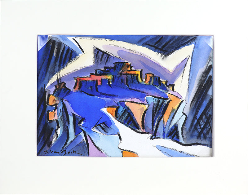 Walpi #8 (Hopi Village on First Mesa, Arizona), Painting, dated 2002