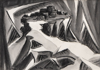 Walpi #16 (Hopi Village on First Mesa, Arizona), Painting, circa 2004