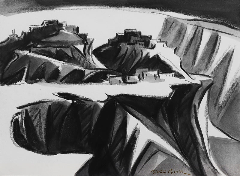 Second Mesa #3 (Hopi Pueblo, Arizona), Painting, circa 2004