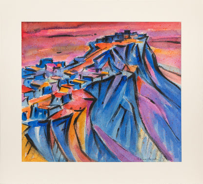 Walpi, (Hopi Village on First Mesa, Arizona), Painting, circa 1989