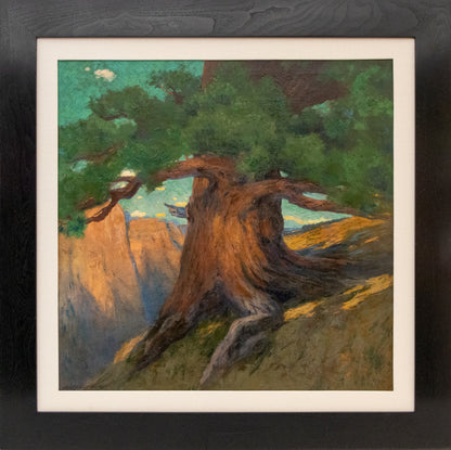 Untitled (Ancient Tree in Canyon Landscape), Painting