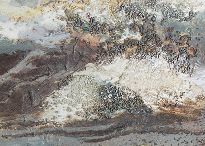 Untitled (Teal and White Abstract), Painting, circa 1950