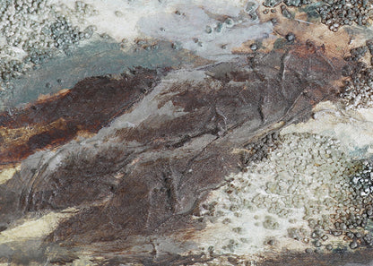 Untitled (Teal and White Abstract), Painting, circa 1950