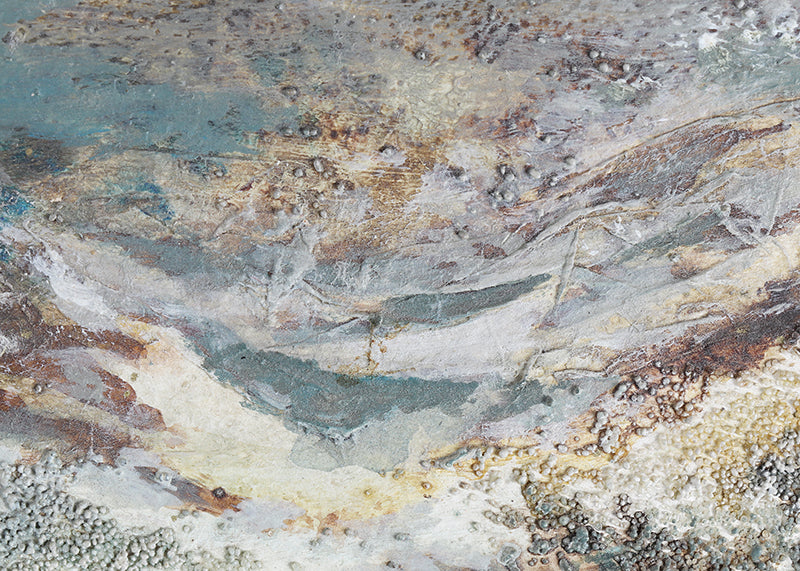 Untitled (Teal and White Abstract), Painting, circa 1950