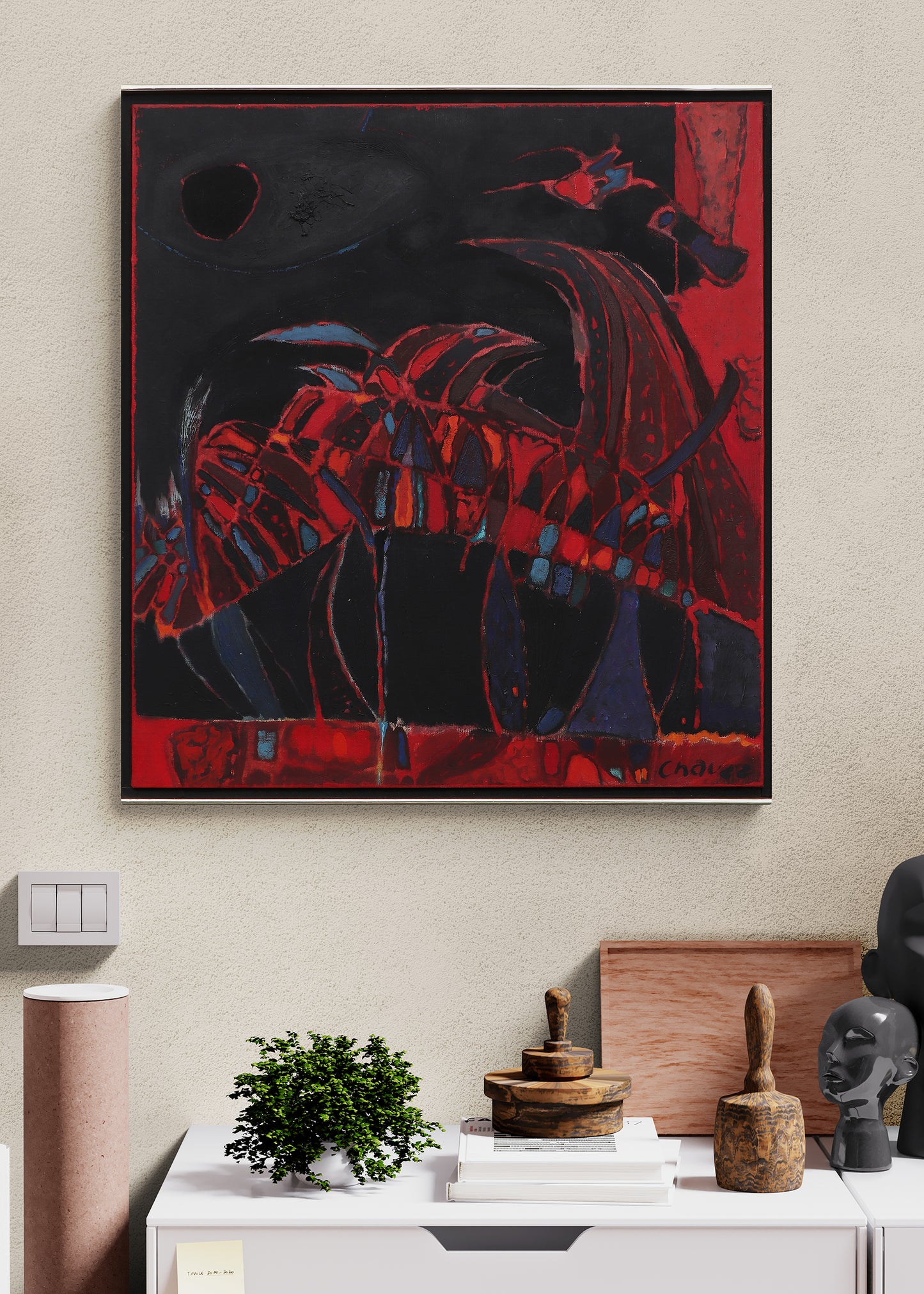 Untitled (Bird Motif), Painting, circa 1980