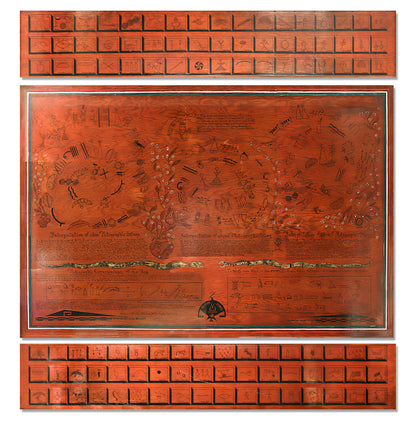 Pictographic Painted Panel with Navajo & Plains Indian Imagery, circa 1939