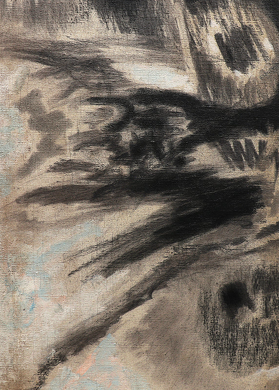 Untitled (Black and White Abstract), Painting, circa 1975
