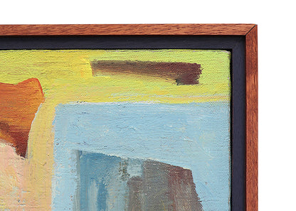 Dawn of the Tigris (Abstract Composition in Blue, Rust, Orange, and White), Painting