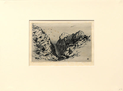 On the Coast of North Wales (Rocky Coastal Landscape), Print, circa 1905