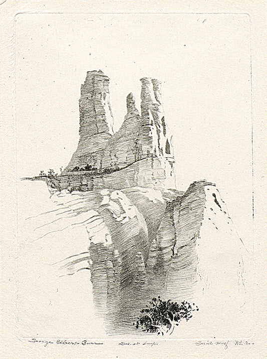 George Elbert Burr (1859-1939) artwork for sale. Navajo Church, New Mexico (Desert Set), Print, circa 1921, Denver, Colorado, Art Gallery)