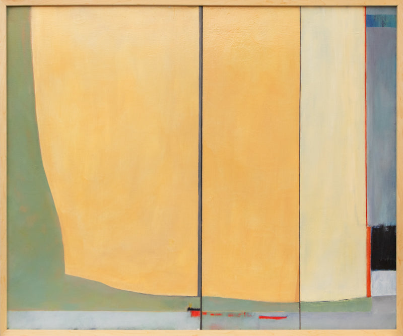 Homage to Diebenkorn (Abstract in Green, Gold, Yellow, and Blue), Painting