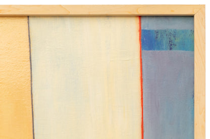 Homage to Diebenkorn (Abstract in Green, Gold, Yellow, and Blue), Painting