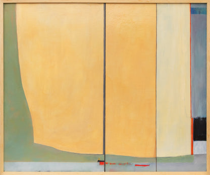 Homage to Diebenkorn (Abstract in Green, Gold, Yellow, and Blue), Painting