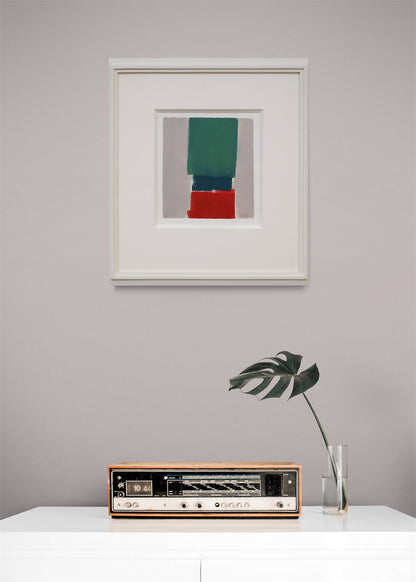 Untitled (Abstract in Gray, Red, Blue, Green 1/1), Print