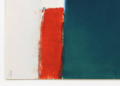 Untitled (Abstract in Blue, Teal, Red, & Yellow), Print