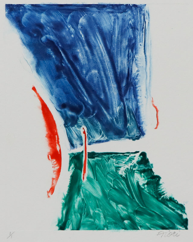 Wilma Fiori (1929-2019) artwork for sale. Untitled (Blue, Green, and Red Abstract), Print