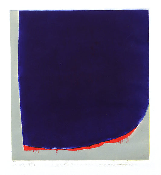 Wilma Fiori (1929-2019) artwork for sale. Untitled (Abstract Blue, Red and Grey), Print, Denver, Colorado, Art Gallery)