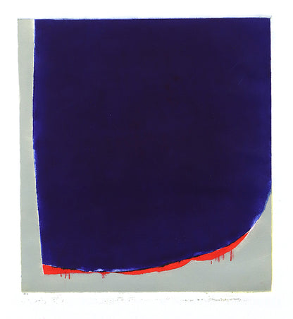 Untitled (Abstract Blue, Red and Grey), Print