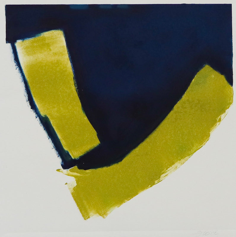 Wilma Fiori (1929-2019) artwork for sale. Untitled (Abstract Green and Blue), Print, circa 1990-2005