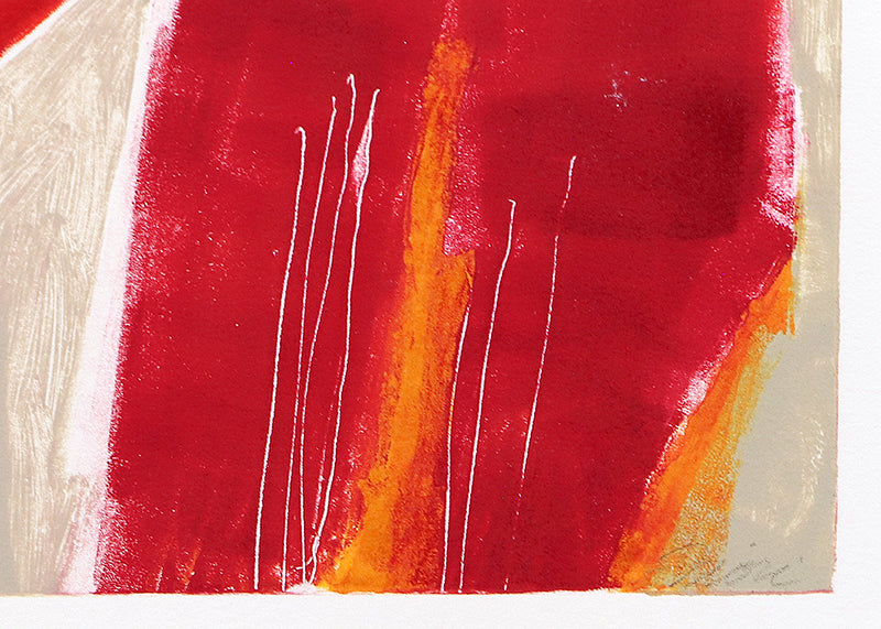Untitled (Abstract in Red, Orange, and Taupe), Print