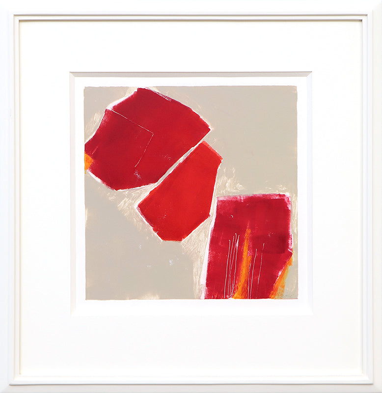Untitled (Abstract in Red, Orange, and Taupe), Print