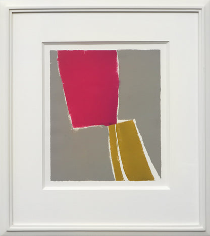 Untitled (Abstract Pink, Grey, and Yellow), Print, circa 1990-2005