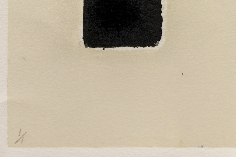 Untitled (Abstract Olive, Blue, and Black Rectangles), Print, circa 1990-2005