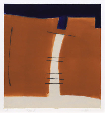 Taos II (Composition with Umber, Blue, and Cream), Print, circa 1990-2005
