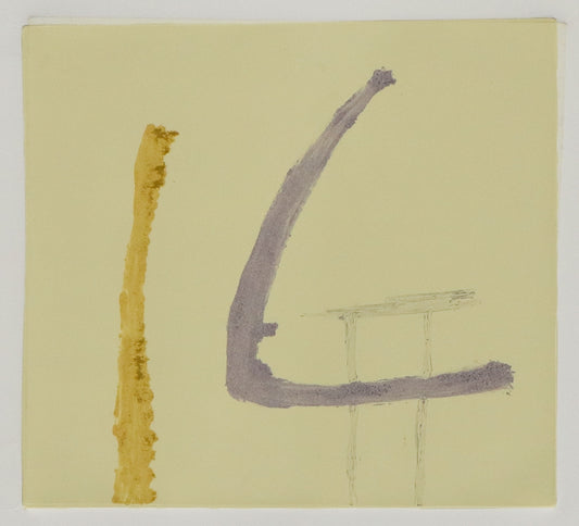 Wilma Fiori (1929-2019) artwork for sale. Untitled (Abstract in Yellow and Violet), Print