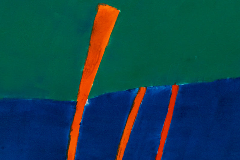 Untitled (Abstract Green and Blue with Orange), Print, circa 1990-2005